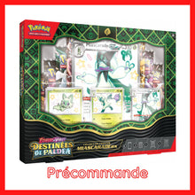 Charger l&#39;image dans la galerie, [Précommande] Coffret 8 Boosters - Collection Premium Flâmigator-ex, Miascarade-ex, Palmaval-ex EV4.5 [Destinées de Paldea] - POKEMON FR - PokéSquad
